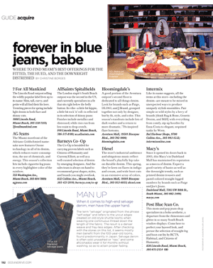Ocean Drive's "Forever in Blue Jeans, Babe" April 2012